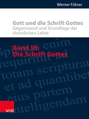 cover image of Gott und die Schrift Gottes